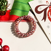 Élastiques à cheveux en spirale colorés de Noël, attaches pour cheveux très élastiques et durables pour femmes, accessoires capillaires en gros