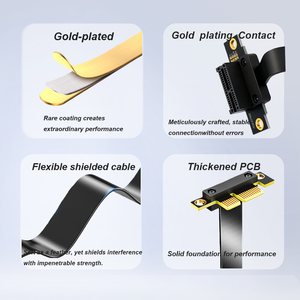 コンピュータアクセサリPCl-e 4.0 PCl Express 36PlN 1X延長ケーブルデュアル垂直90度方向 - Product Image 4