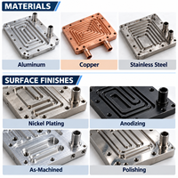 Pelat Pendingin Air CNC Kustom, Pelat Pendingin Cair, Heat Sink untuk Server dan PC