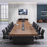 Tables de conférence modernes pour bureau, salle de réunion, école, hôtel – Bureau combiné avec chaise, hauteur réglable, en bambou, usage commercial