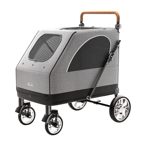 (Prêt à expédier) fabrication grande poussette <span class=keywords><strong>pour</strong></span> animaux de compagnie <span class=keywords><strong>pour</strong></span> la sécurité des grands chiens <span class=keywords><strong>chariot</strong></span> pliable de voyage de marche en plein air - Product Image 1