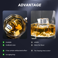 Accessoire de bar en gros glaçon réutilisable de haute qualité en acier inoxydable 304 pour les boissons rafraîchissantes au whisky et au cola