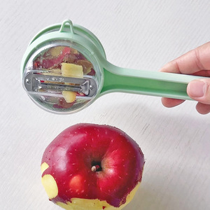 Multi Functional Kitchen Peeler With Storage Container Potato Fruit Vegetable Peeler Household Use Orange Green Color - Product Image 2