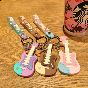 Llavero Creativo, Genial y Lindo con Forma de Guitarra 3D, Ligero, de Plástico, para Colgar en el Auto o Bolso, Personalizado para Decoración - Product Image 5