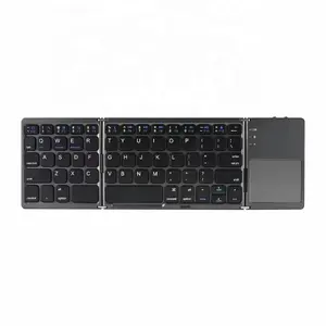 वायरलेस बीटी कीबोर्ड वायरलेस तह लैपटॉप सेलफोन के लिए अल्ट्रा-पतली पोर्टेबल कीबोर्ड टचपैड