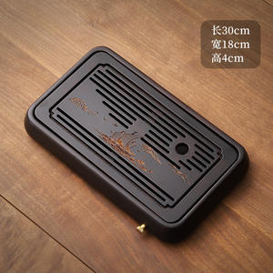 Bandejas de té pequeñas para el hogar al por mayor con drenaje y almacenamiento de agua, mesas de té individuales pequeñas para distribución. - Product Image 1