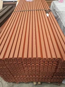 External Wpc Wall Cladding Great Outdoor Plastic Composite Garden Cladding Exterior Waterproof Fluted Wpc Wall Panel