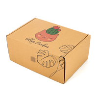 Boîte d'emballage personnalisée en papier kraft avec insert à compartiments ronds pour l'emballage de boissons et de plantes en pot