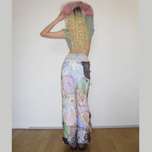 DIZNEW Jeans Mujer Low Moq Custom American Tallas grandes <span class=keywords><strong>Casual</strong></span> Low Rise Knit Wool Print Jeans Mujer - Product Image 4