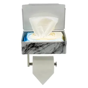 China Factory Wholesale Marble Style Tissue Roll Holder Toilet Paper Box Paper Towel Holder