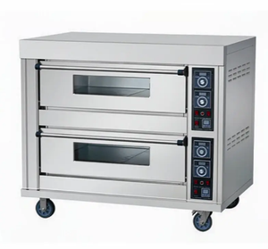Cubierta doble <span class=keywords><strong>horno</strong></span> eléctrico con ruedas para pequeña panadería - Product Image 1