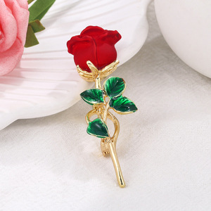 Broche Nuevo Pin Rose Ramillete Ropa fija Anti-perdida Collar Pin Regalo del Día de San Valentín para novias - Product Image 6
