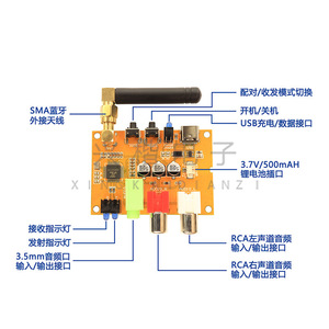   5.3 บอร์ดโมดูลรับส่งสัญญาณเสียงไร้สายสเตอริโอ 5V อินเทอร์เฟซ USB UART - Product Image 1