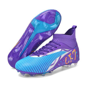 <span class=keywords><strong>Botas</strong></span> de Fútbol para Niños y Niñas, Tacos Largos para Césped <span class=keywords><strong>Artificial</strong></span>, Entrenamiento Deportivo de Otoño, Material de PU - Product Image 1