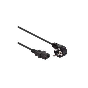 Cable de alimentación negro CEE 7/7 90 ° + C13 L = 2,5 m, 3G, 0 mm², - Product Image 1