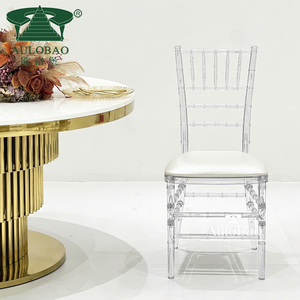 Alquiler de eventos Silla de resina plástica de princesa de cristal transparente usada Silla de comedor de restaurante - Product Image 2