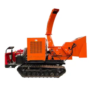 HR Support Customized Mobile Multi-Functional Wood Crusher Miscellaneous Wood Shredder Mobile Chipper