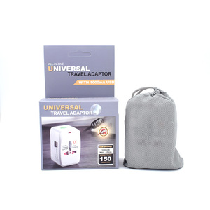 Adaptateur de voyage universel USB, prise AC, USB-A, USB-C, charge rapide PD, prise européenne, pliable, matériau PC, protection contre les surtensions - Product Image 3