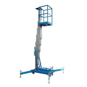 Eléctrica de aleación de aluminio de mástil vertical de elevación vertical plataforma elevadora mástil de plataforma de trabajo aérea elevador