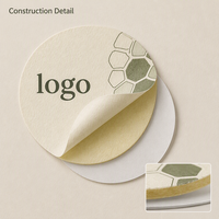 Individuell bedrucktes Diffusorstein-Geschenkset mit Branding, 90 g/m² strukturiertes Papier, zweifarbiger Druck, Kiss-Cut-Selbstklebeetikett aus Papier.