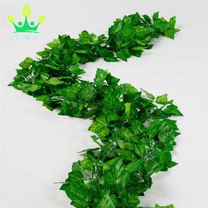 12 pièces de 2,4 m, nouvelles feuilles artificielles de lierre, plantes grimpantes, fausse <span class=keywords><strong>feuillage</strong></span>, arbustes verts en plastique, respectueux de l'environnement, toucher naturel - Product Image 1