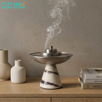 Brûleur d'encens carré en marbre blanc HZX STONE, style chinois, pour usage religieux, parfum d'intérieur, décoration Mubkhar