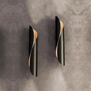 Lámpara de Pared Moderna Nórdica de Metal Rizado en Oferta, Color Negro y Dorado, Luz de Pared de Superficie G9 para Habitación de Hotel - Product Image 3