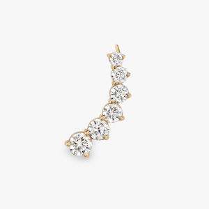 Nouvelles boucles d'oreilles de luxe en diamants multi-pierres de taille brillante cultivés en laboratoire, OEM ODM personnalisées en or 14K/18K/22K pour femmes, 1,7 carat, percées au laser - Product Image 1