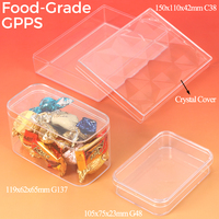 WEISHENG Maßgefertigte Harte PS-Lebensmittelbehälter Quadratische Bonbon-Snack-Schokoladen-Rechteckige Transparente Sternförmige Acrylbox mit Deckel