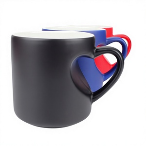 Taza Mágica de Cerámica con Asa para Parejas, que Cambia de Color con Transferencia Térmica por Sublimación, Acabado Mate, de la Marca Manufacturers Dig Nest - Product Image 1