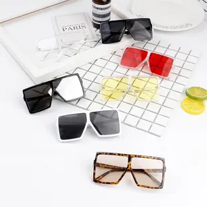 Venta al por mayor gafas de sol cuadradas de canadá-Gafas de sol cuadradas para niños, anteojos de sol a la moda, bonitos, de color negro, con UV400