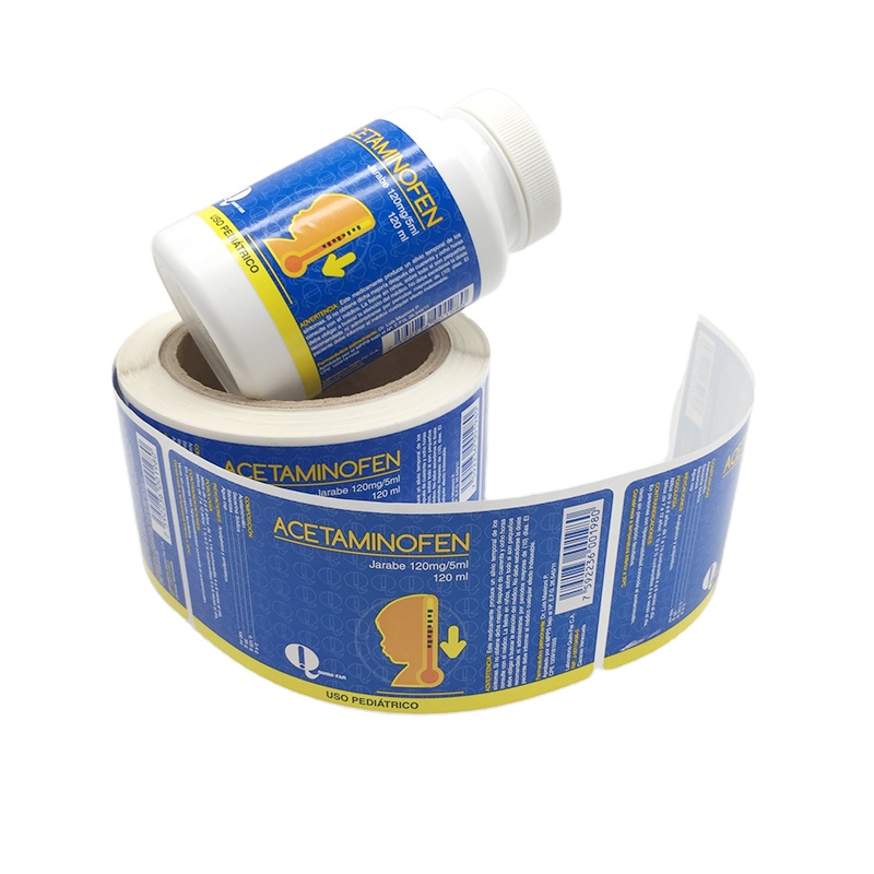 Waterproof Adhesive Package Label Food Medicine Juice Cosmetic Bottle Stickers Custom Vinyl Label Custom Logo Stickers Printing