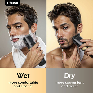 Máquina de Afeitar Eléctrica ENSSU <span class=keywords><strong>para</strong></span> Barba y Vello Corporal, Afeitadora Masculina con Cuchillas de Acero Inoxidable, Motor de 6000 RPM, Batería de 800 mAh, Uso Doméstico - Product Image 3