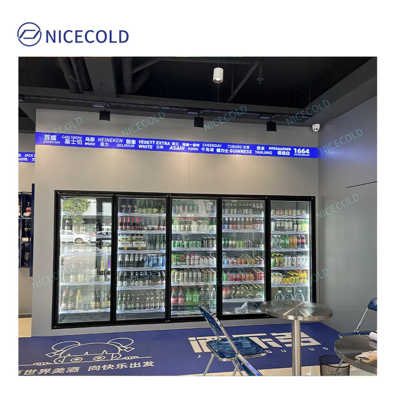 High Quality Display Cold Room Storage Glass Door Walk in Cooler Automatic Replenishment
