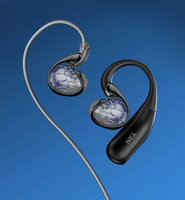 TRN Scallop Bluetooth 6.0 Adaptor IEM Nirkabel untuk Earphone Berkabel yang Dapat Dilepas, Audio Definisi Tinggi, Kotak Pengisian Daya, Baterai 50 Jam
