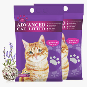 Lettiera per <span class=keywords><strong>Gatti</strong></span> in Bentonite Super Agglomerante Senza Polvere al 99,5% Profumata alla Lavanda, Prezzo di Fabbrica all'Ingrosso per Più <span class=keywords><strong>Gatti</strong></span> - Product Image 1
