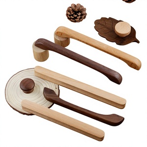 Poignées de tiroir en bois naturel pour armoires et placards - Product Image 3
