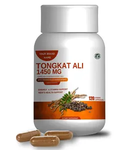 Private Label Factory Safed Tong kat Ali Capsules with Organic Black Pepper Extract at Lowest Price