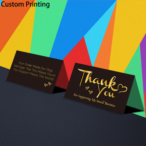 Tarjetas de Presentación de Lujo al por Mayor para Regalos de Boda, Negras, Mate y Brillantes, de Cartón Offset y Cartón Corrugado, Tarjetas de Agradecimiento - Product Image 4
