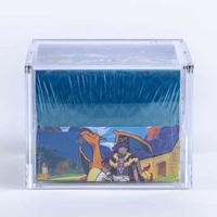 Étui de présentation en acrylique transparent magnétique résistant aux UV personnalisé fait à la main par Yageli, mini boîte en étain Pokemoned, 8 boîtes en étain, étui de vente au détail avec couvercle
