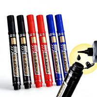 Lot de 3 marqueurs permanents rechargeables Free Horse HO-183, étanches, séchage rapide, pointe ronde en fibre de 3 mm, faible odeur