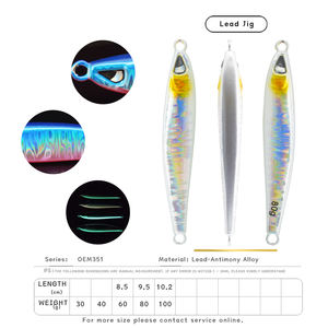 JIGGINGSOUL-OEM-351-fishing Lokken Metalen Aas 60G 80G 100G Makreel, Voor Tandbaars, Kabeljauw, Zwaardvis, Zeevissersboot - Product Image 2