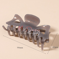 Vente en gros OEM ODM Logo couleur personnalisé Design 9cm Gelée Printemps Eté Couleur Grandes Décorations de Cheveux Griffes Clips 222594