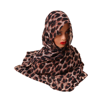 Luxe Floral Solide Motif Nouveau Léopard En Mousseline De Soie Foulards Ethniquement Mode Accessoire Soie Perle Polyester pour Printemps Été