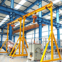 Grúa pórtico móvil industrial de 3-5 toneladas con polipasto manual o eléctrico para aplicaciones de elevación flexibles