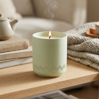 Ensemble cadeau de bougies en cire de soja dans un pot en céramique élégant de qualité supérieure, sûr et non toxique, ODM OEM disponible pour les cadeaux de vacances, décoration de la maison