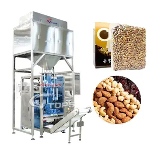 High Speed Pet Food Weighing Filling Machine Potato Chip Vacuum Packer Sealer Vffs Cashew Granular Filler Sealing Machine