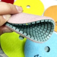 LITTLE ANT 4 "100mm Super Ultra Flexible Hybride Polissage Humide Diamant Boucle Arrière OEM Personnalisable Marbre Granit Haute