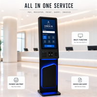 Terminal de paiement en libre-service avec écran tactile capacitif de 21,5/27/32 pouces, lecteur NFC, imprimante de reçus, OEM
