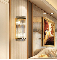 Nouveau design appliques chambre à coucher salon escaliers couloir applique murale en cristal